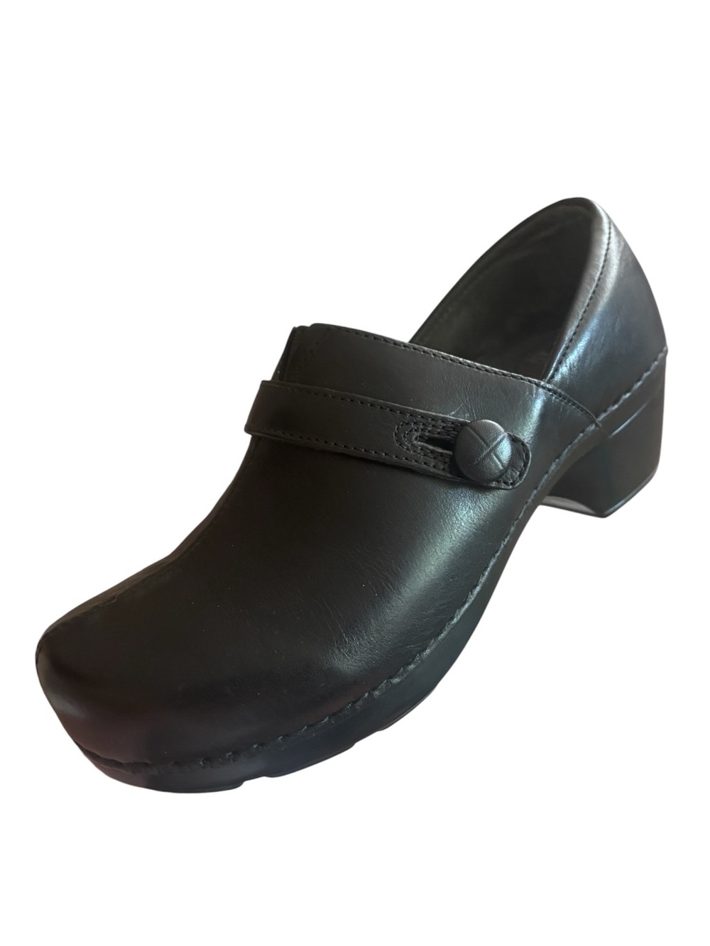 Dansko Solstice Black Leather Clog